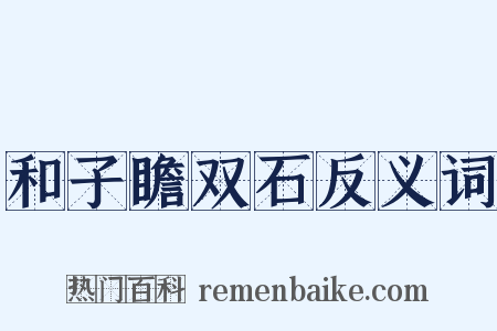和子瞻双石反义词是什么意思的图片